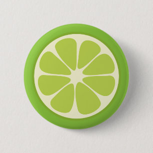 Chapa Redonda De 5 Cm Lemon Lime Green Juicus Summer Citrus Fruit Slice