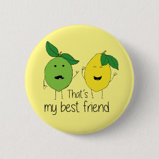 Chapa Redonda De 5 Cm Lemon y Lime Best Friends BFF Bestis de limón Art
