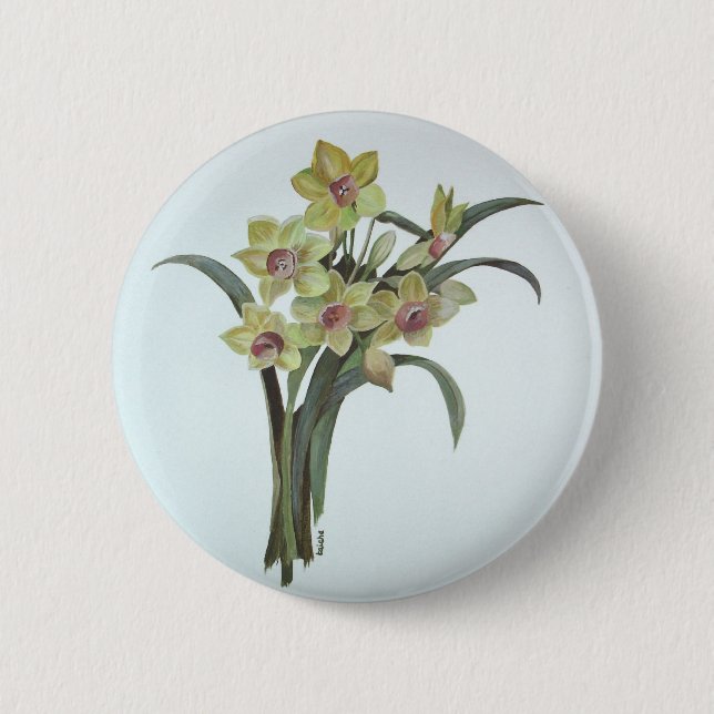 Chapa Redonda De 5 Cm Lent Lily (Anverso)