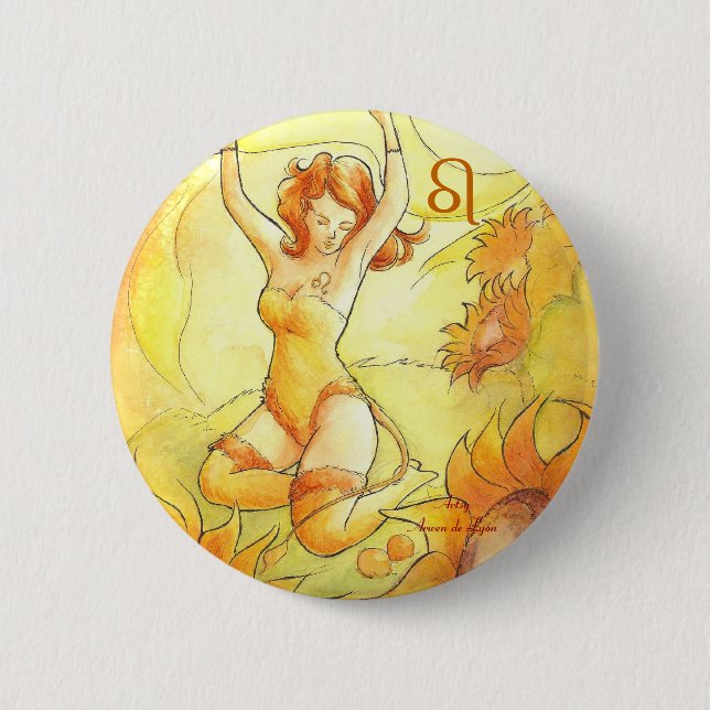 Chapa Redonda De 5 Cm Leo (Anverso)