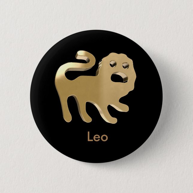 Chapa Redonda De 5 Cm Leo, Leone (Anverso)
