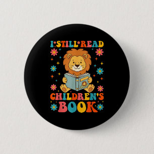 Chapa Redonda De 5 Cm Leo libros infantiles divertida lectura gráfica