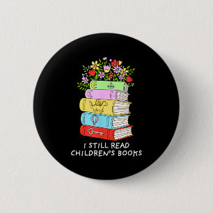 Chapa Redonda De 5 Cm Leo libros infantiles divertido amante de los libr