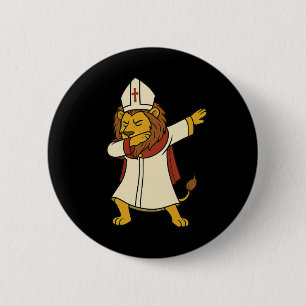 Chapa Redonda De 5 Cm León Dabbing Papa Leo Xiv Halloween Funny Usa Da P