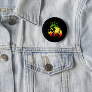 Chapa Redonda De 5 Cm León De Judá - Rasta