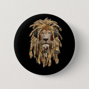 Chapa Redonda De 5 Cm león del reggae