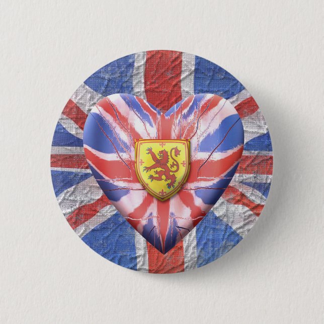 Chapa Redonda De 5 Cm León escocés (Anverso)