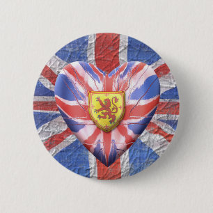 Chapa Redonda De 5 Cm León escocés