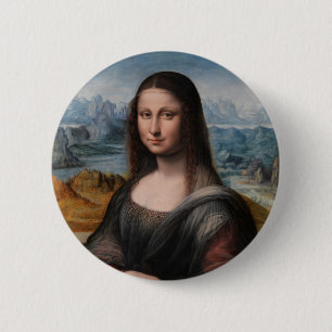 Chapa Redonda De 5 Cm Leonardo da Vinci el   Mona Lisa