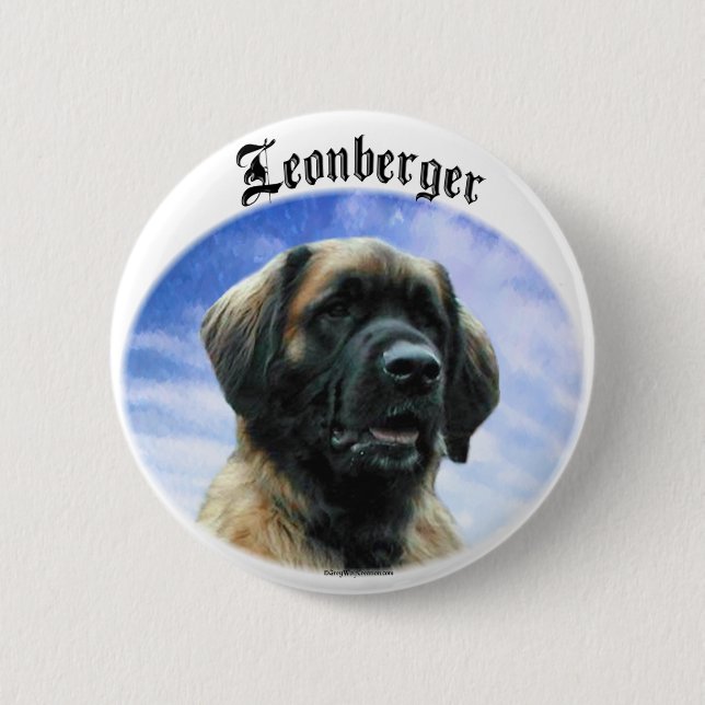 Chapa Redonda De 5 Cm Leonberger Clouds (Anverso)