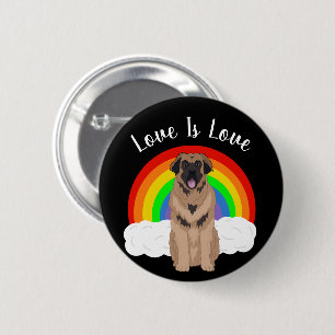 Chapa Redonda De 5 Cm Leonberger Gay Pride Rainbow