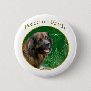 Chapa Redonda De 5 Cm Leonberger Peace