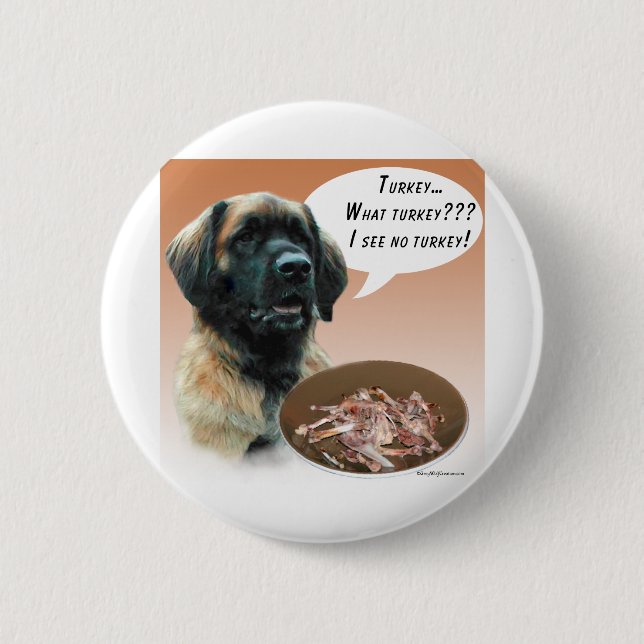 Chapa Redonda De 5 Cm Leonberger Turkey (Anverso)