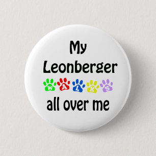 Chapa Redonda De 5 Cm Leonberger Walks Design