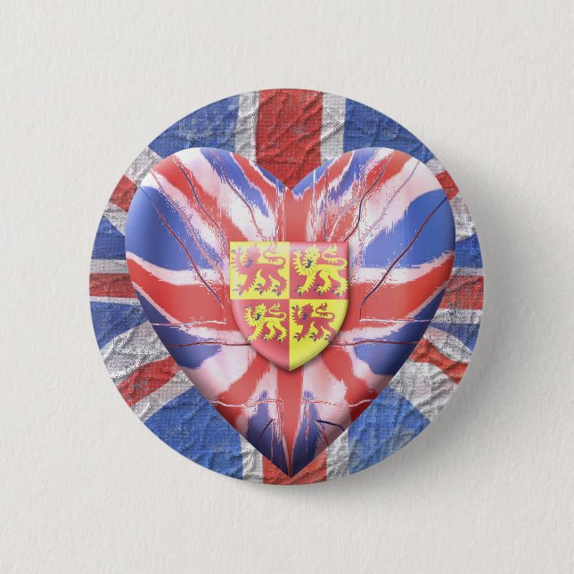 Chapa Redonda De 5 Cm Leones Galés (Anverso)