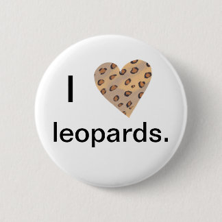 Chapa Redonda De 5 Cm Leopard Heart, yo los leopardos del corazón clavan