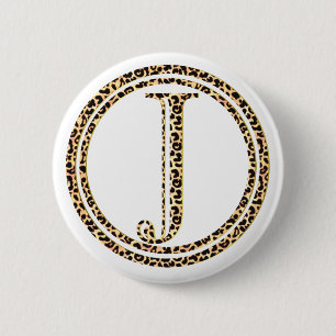 Chapa Redonda De 5 Cm Leopard J