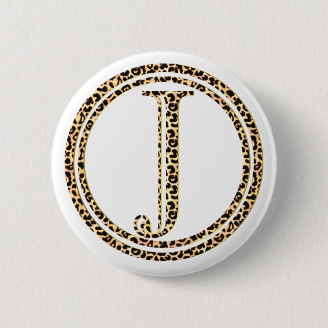 Chapa Redonda De 5 Cm Leopard J (Anverso)