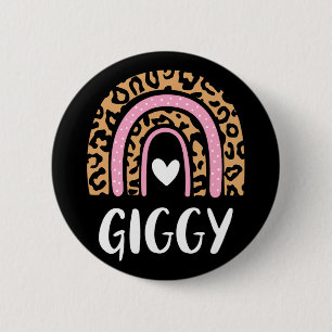 Chapa Redonda De 5 Cm Leopard Print Rainbow Cute Día de la Madre Gracios