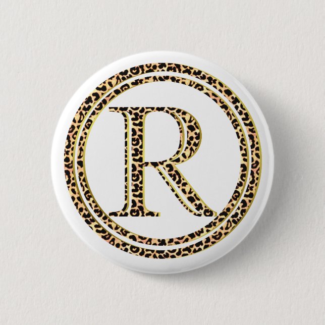 Chapa Redonda De 5 Cm Leopard R (Anverso)