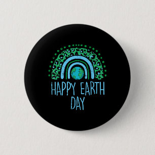 Chapa Redonda De 5 Cm Leopard Rainbow Planet Happy Earth Day Cute Teache