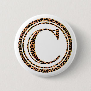 Chapa Redonda De 5 Cm leopardo C
