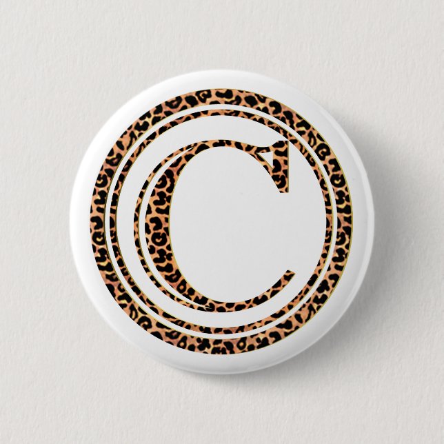 Chapa Redonda De 5 Cm leopardo C (Anverso)