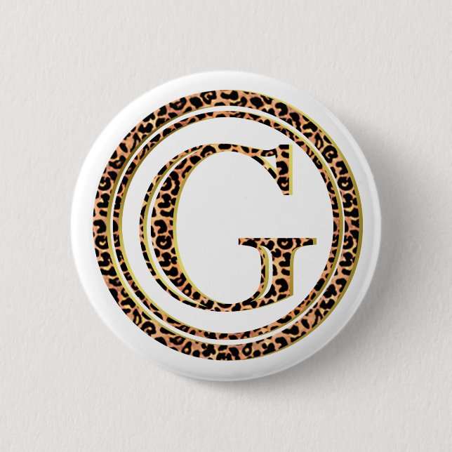 Chapa Redonda De 5 Cm leopardo G (Anverso)