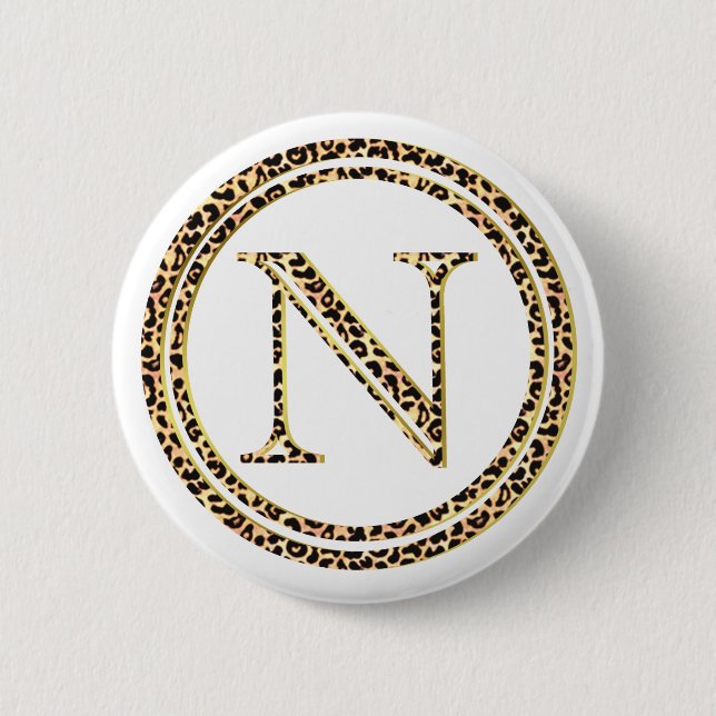 Chapa Redonda De 5 Cm Leopardo N (Anverso)