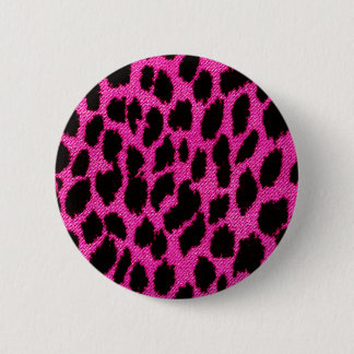 Chapa Redonda De 5 Cm Leopardo rosado