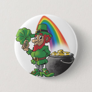 Chapa Redonda De 5 Cm Leprechaun