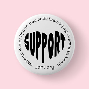 Chapa Redonda De 5 Cm Lesión cerebral traumática en deportes de invierno