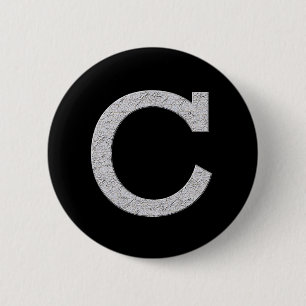 Chapa Redonda De 5 Cm Letra C del monograma