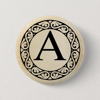 Chapa Redonda De 5 Cm Letra griega alfabeta alfa