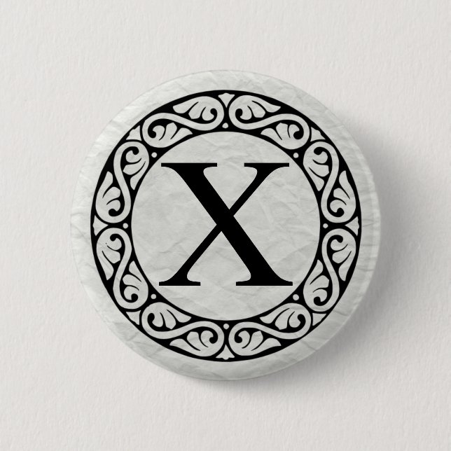 Chapa Redonda De 5 Cm Letra griega alfabeta chi (Anverso)