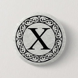 Chapa Redonda De 5 Cm Letra griega alfabeta chi