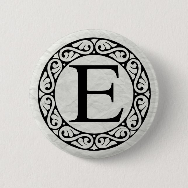 Chapa Redonda De 5 Cm Letra griega alfabeta epsilon (Anverso)