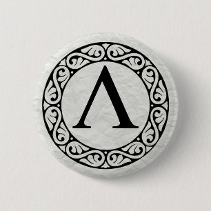 Chapa Redonda De 5 Cm Letra griega alfabeta lambda