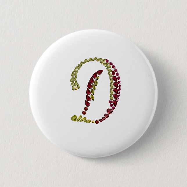 Chapa Redonda De 5 Cm Letra inicial d (Anverso)