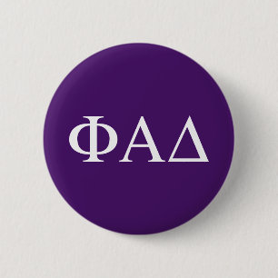 Chapa Redonda De 5 Cm Letras griegas de Phi Alpha Delta