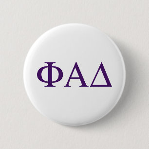 Chapa Redonda De 5 Cm Letras griegas de Phi Alpha Delta