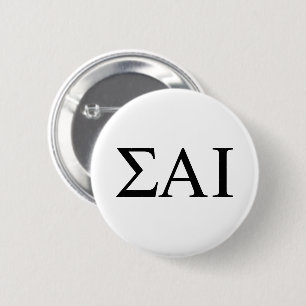 Chapa Redonda De 5 Cm Letras griegas de Sigma Alpha Iota