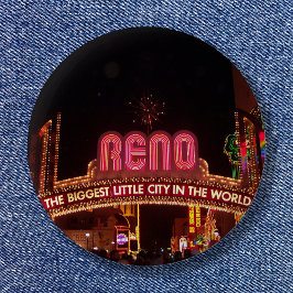 Chapa Redonda De 5 Cm Letrero de Reno