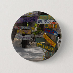 Chapa Redonda De 5 Cm Letrero Rum Point Grand Cayman