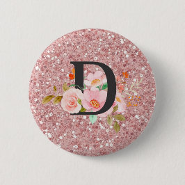Chapa Redonda De 5 Cm Letter D