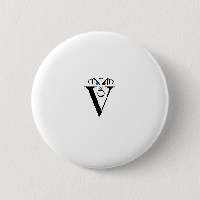 Chapa Redonda De 5 Cm Letter Face Button (Anverso)