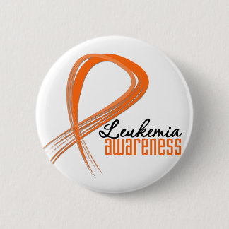 Chapa Redonda De 5 Cm Leucemia Awareness Grunge Ribbon