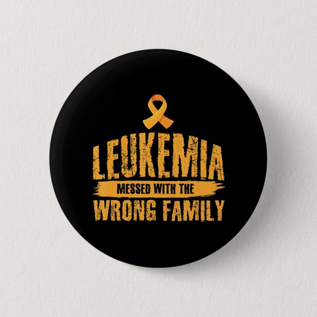 Chapa Redonda De 5 Cm Leucemia con leucemia familiar errónea (Anverso)