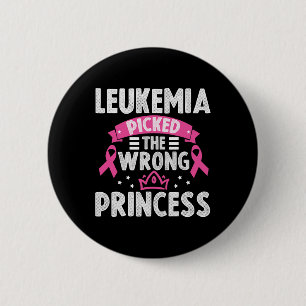 Chapa Redonda De 5 Cm Leucemia Sensibilización Leucemia Recogió El Princ