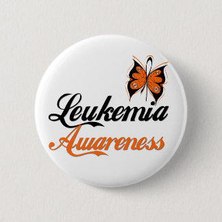 Chapa Redonda De 5 Cm Leucemia Sensibilización Mariposa